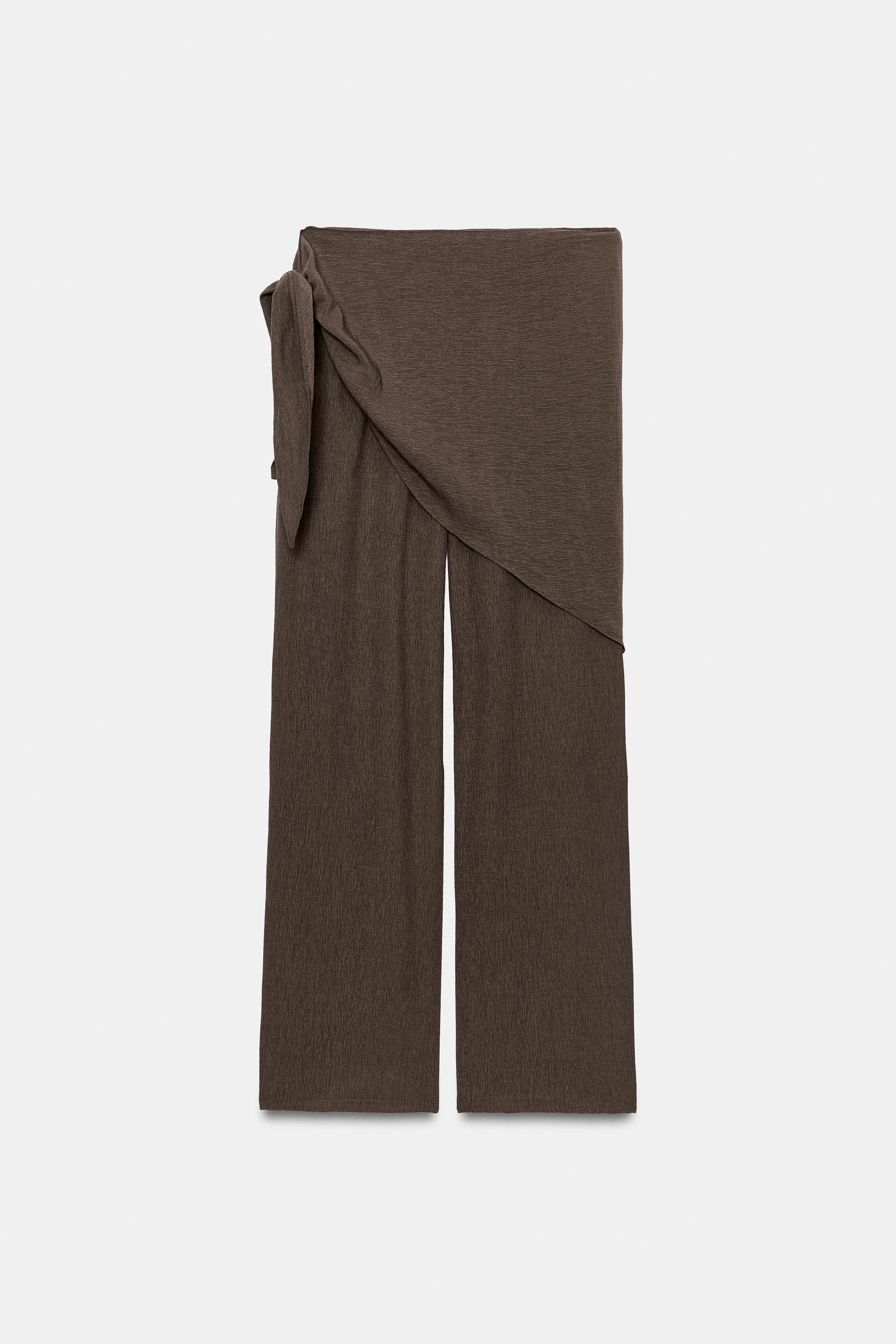 PANTALON TEXTURÉ À FOULARD